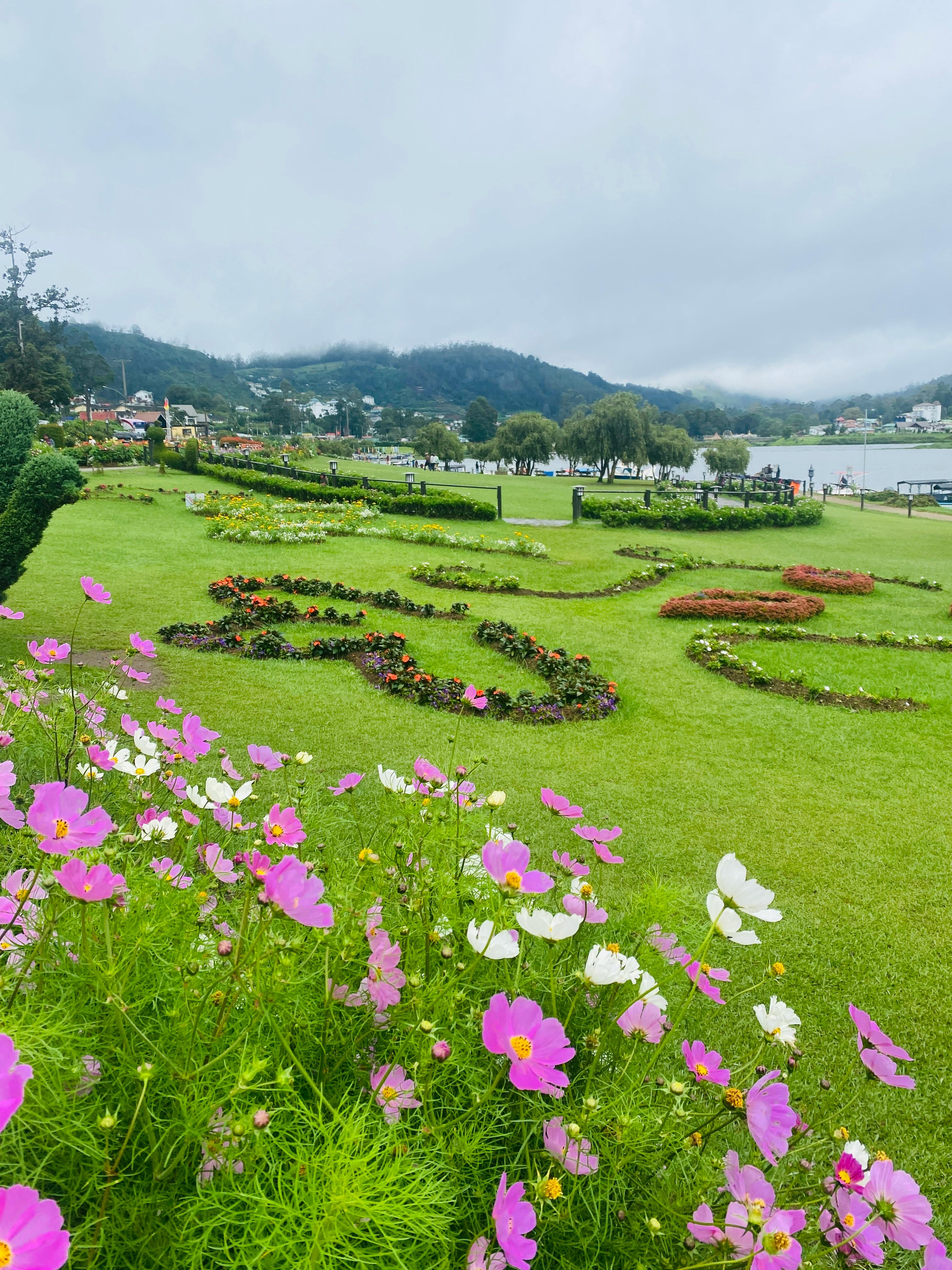 Sri Lanka Nuwara Eliya colonial architecture in a tranquil garden setting