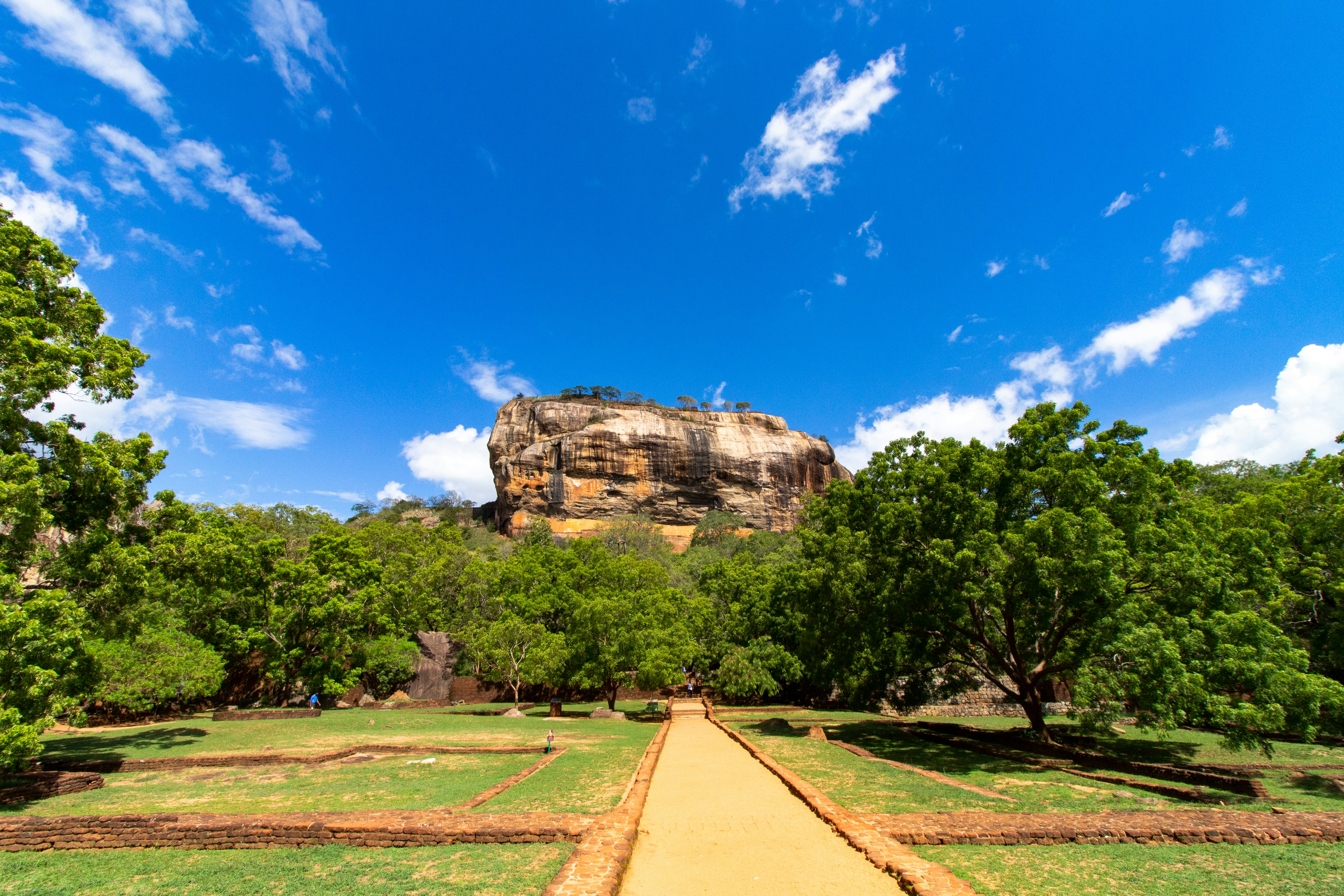 Sigiriya Felsenfestung mit atemberaubendem Ausblick in Sri Lanka